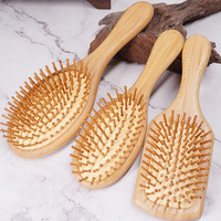 Brosse à cheveux écologique en bois naturel antistatique, brosse démêlante, peigne de massage du cuir chevelu, outils de coiffage à coussin d'air pour femmes et hommes