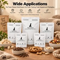 Sachet Doypack Personnalisé Imprimé avec Fermeture Éclair pour Aliments pour Animaux : Friandises pour Chiens, Friandises pour Chats, Aliments Lyophilisés et Aliments Secs