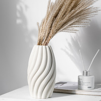 Pot de fleur hydroponique de texture givrée de motif de coquille de vase en céramique simple de style européen pour la décoration intérieure