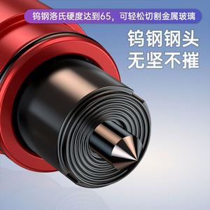 Outil d'évacuation d'urgence automobile 2-en-1 en acier au tungstène, mini marteau de sécurité pour voiture, coupe-ceinture de sécurité, accessoire de sécurité intérieur pour véhicule - Product Image 3