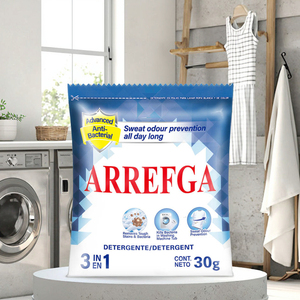 OEM 30g <span class=keywords><strong>precio</strong></span> de fábrica alta calidad rica Espuma detergente en polvo fuerte eliminación de manchas jabón en polvo del fabricante de China - Product Image 1
