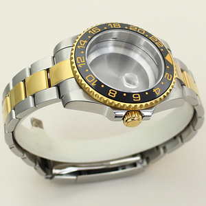 Boîtier de montre de plongée en acier inoxydable GMT 40MM avec verre saphir pour mouvements <span class=keywords><strong>Seiko</strong></span> NH34/35 NH72 <span class=keywords><strong>4R36</strong></span>, rotation unidirectionnelle - Product Image 2