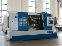 Para Torno CNC de un Solo Husillo TCK63/80, Centro de Torneado Horizontal Automático de Bancada Inclinada, Servicio Mediano, Control GSK, Motor