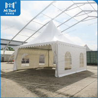 Tente chapiteau de jardin, 20x20, fête spectacle, Mini tente avec fenêtres transparentes en PVC