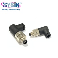 Conector de Panel en Ángulo de 90 Grados M8, Conectores de Enchufe PCB Blindados a Prueba de Agua de 3, 4, 5 y 6 Pines para Sensor de Automatización