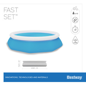 Piscinas <span class=keywords><strong>Bestway</strong></span> 57266 FAST SET, <span class=keywords><strong>Piscina</strong></span> <span class=keywords><strong>Grande</strong></span> Azul para Uso Familiar - Product Image 4