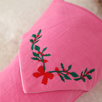 Chaussette de Noël en lin doux pour la décoration de la maison, grand intérieur spacieux pour ranger des bonbons, des cadeaux, des petits présents