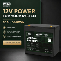 Baterai LiFePO4 12V 50AH dengan Fitur Low Temp Cutoff, Baterai Lithium Isi Ulang 50A Terintegrasi untuk Daya Cadangan/RV/Camper