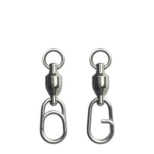 Ovale gelaste ring-snap swivels, hoge sterkte zoutwater kogellagers vis-swivels, zoetwater roestvrijstalen splitringen - Product Image 2