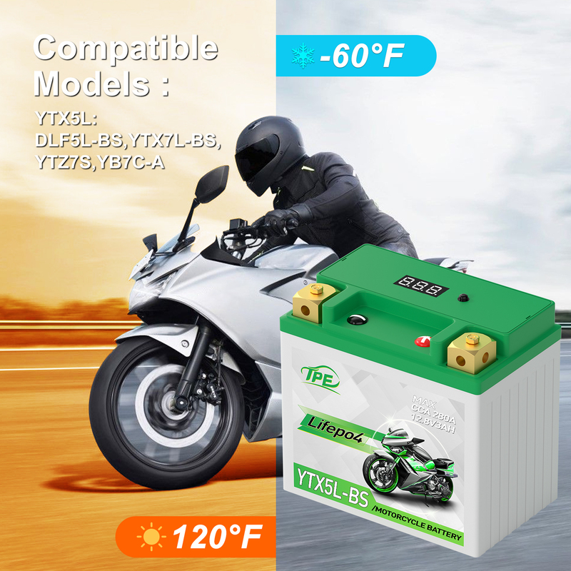 TPE Lithium Motorcycle Battery YTX20L BS