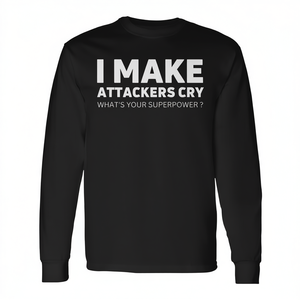 Camiseta de manga larga para defensores de fútbol, ​​camiseta de fútbol I Make Attackers Cry Soccer Defender - Product Image 2