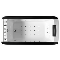 Baignoire de massage autoportante Aquaspring pour spa intérieur, en acrylique blanc, avec cascade, jacuzzi, bain à remous pour 1 à 2 personnes