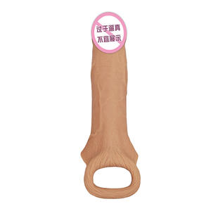 Condón retardante <span class=keywords><strong>de</strong></span> manga <span class=keywords><strong>de</strong></span> silicona <span class=keywords><strong>de</strong></span> partículas líquidas para hombres, Consolador <span class=keywords><strong>de</strong></span> productos para adultos con púas largas y gruesas - Product Image 4