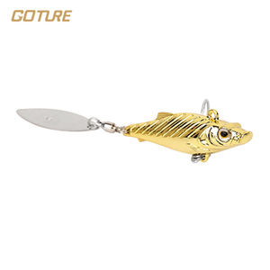 Leurre de pêche GOTURE <span class=keywords><strong>Fairy</strong></span> Fish avec œil 3D simulé, surface réfléchissante effet écailles de poisson et queue à paillettes rotatives 10g 15g 20g - Product Image 5