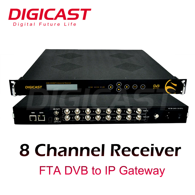 24 En 1 DVB a IP Gateway DVB-C/S/S2/ISDB-T al receptor de satélite IP equipo de radiodifusión de TV Digital