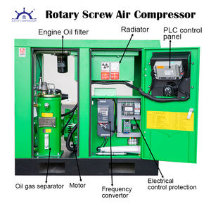 10HP 7.5KW 230V 60Hz 1-fazlı değişken frekans döner vida hava kompresörü 39cfm maksimum basınç <span class=keywords><strong>120psi</strong></span> hava sıkıştırılmış sistemi - Product Image 3