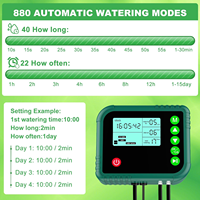Kit d'Arrosage Automatique Extérieur Solaire pour 15 Plantes en Pot avec Irrigation Goutte-à-Goutte Programmable, Écran LED et Alimentation Électrique