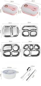 กล่องข้าวปิคนิคสำหรับผู้ใหญ่ ใช้ในครัวกลางแจ้ง ใส่ผลไม้ อาหาร กล่องอาหารกลางวันแบบมีช่องสำหรับนักเรียน พนักงานออฟฟิศ ใช้กับไมโครเวฟได้ ปิดผนึกอย่างดี - Product Image 6