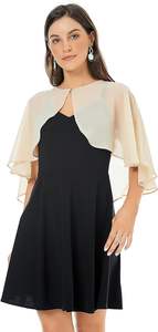 Weiche Chiffon Lace <span class=keywords><strong>Shawls</strong></span> <span class=keywords><strong>Wraps</strong></span> für Abendkleid Wedding Cape Cover Up für Frauen - Product Image 4