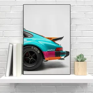 Oficina decoración del hogar lujo carreras pared arte lienzo póster impresión Vintage coche deportivo pintura personalizada