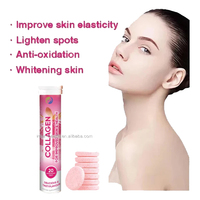 Complément alimentaire de beauté SPL OEM 1000mg L-glutathion Vitamine C, comprimés effervescents au collagène pour le blanchiment de la peau