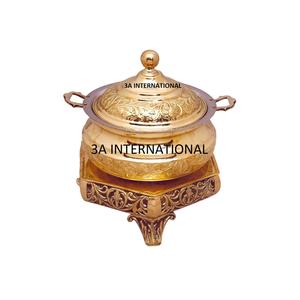 Calentador de alimentos para servir platos de frotamiento, equipo de catering, plato de frotamiento, calentador de alimentos para Buffet, plato de frotamiento de Metal con soporte para quemador - Product Image 1