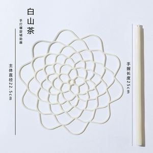 Nouveau design 2024 D22.5*H25cm Support rond en plastique ABS pour la rotation manuelle, matériel de fixation pour l'emballage floral destiné aux fleuristes - Product Image 1