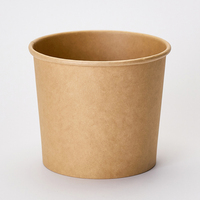Contenants jetables ronds peu profonds en papier kraft de qualité alimentaire et écologiques avec double revêtement pour saladiers