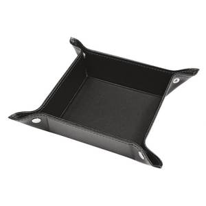 Bandeja Organizadora de PU Negra de 15x15 cm para Escritorio y Cajones - Product Image 1