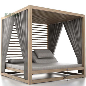 Cama de Día para Piscina, Impermeable, de Lujo, para <span class=keywords><strong>Hotel</strong></span>, Jardín, Playa, con Cortina, de Aluminio, para Exteriores, con Toldo - Product Image 6