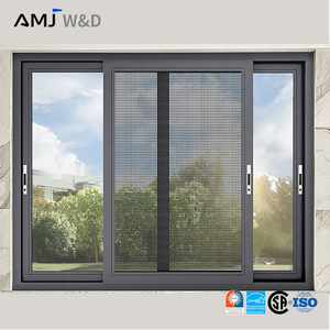 Fenêtres en aluminium à économie d'énergie, <span class=keywords><strong>prix</strong></span> compétitifs, double vitrage à rupture de pont thermique, cadre en aluminium, <span class=keywords><strong>fenêtre</strong></span> <span class=keywords><strong>coulissante</strong></span> à 3 rails pour immeuble de bureaux - Product Image 2