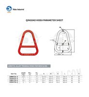 Anneau triangulaire HIDEA G80 en acier superallié haute résistance, trempé et martelé, détection de fissures Magnaflux pour raccords d'extrémité de sangles de levage