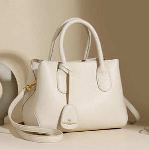 Sac fourre-tout tendance en cuir véritable pour femme, grande capacité, fermeture éclair, porté épaule ou croisé, nouvelle collection été 2026 - Product Image 3