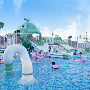 Diseño de tobogán acuático de fibra de vidrio para interiores comerciales, equipo de almohadilla para salpicaduras para niños para piscina Aqua <span class=keywords><strong>Park</strong></span> - Product Image 2