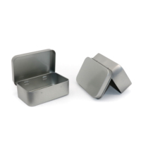 Boîte en métal rectangulaire personnalisée avec charnière en métal, en matériaux recyclés, pour l'emballage alimentaire