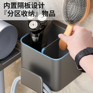 ที่วางไดร์เป่าผมแบบติดผนัง ไม่ต้องเจาะ สำหรับรุ่น Leifen Dyson Xiaomi สีเทากำมะถัน - Product Image 4