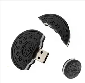 Promotional gift Custom PVC Logo Shape Biscuit Pen drive usb memory stick 2gb 4gb 8gb 16gb 32gb with gift box