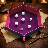 Boîte de rangement pliable en cuir PU faite à la main, forme hexagonale, à un seul niveau, pour dés, bijoux, clés, organisateur de bureau