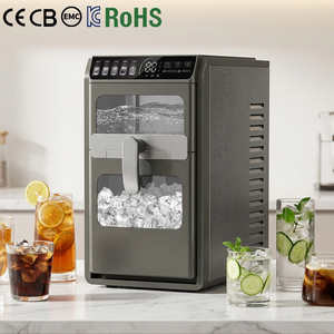 Machine à glaçons électrique automatique en acier inoxydable, faible niveau sonore, 12 kg/24h, glaçons en forme de croissant, <span class=keywords><strong>5</strong></span> épaisseurs, pour hôtels et foyers - Product Image 1