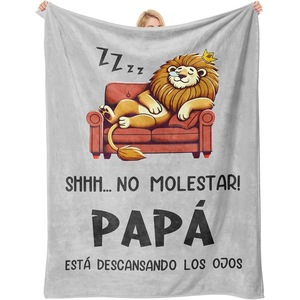 Manta de Franela con Diseño de León de Dibujos Animados, Manta para Siesta, Suave al Tacto, Reversible, para Viajes y Camping, Impresión Personalizada, OEM, ODM - Product Image 4
