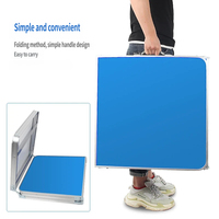 Ensemble table et chaises pliantes en alliage d'aluminium, hauteur réglable, portable, pour camping, pique-nique, présentoir de vendeur ambulant, 2-6 personnes