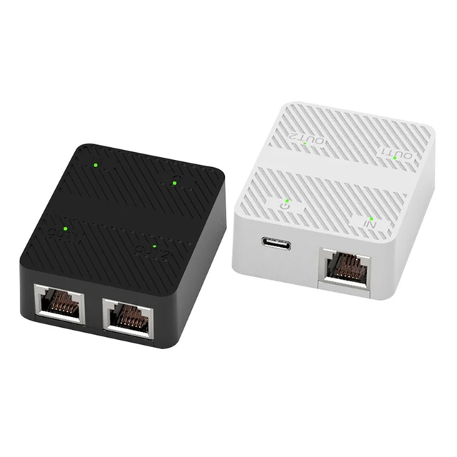 100/1000Mbps High Speed RJ45 Internet Splitter Adapter 1 to 2 Output for Cat 5/5e/6/7/8 Cable Network Switches