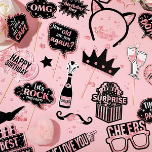 Custom Design Print-on-Demand Hot Sale Girl Favor Phantasie Geburtstag <span class=keywords><strong>Photo</strong></span> <span class=keywords><strong>Booth</strong></span> Requisiten mit Aufklebern für Mädchen Geburtstag - Product Image 3