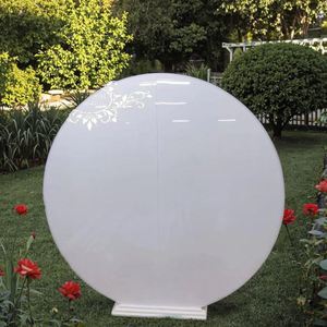 Décor de mariage en PVC acrylique blanc Occasions Furniture, 200 cm de diamètre, élégant pour événements intérieurs/extérieurs, idéal pour anniversaires - Product Image 3