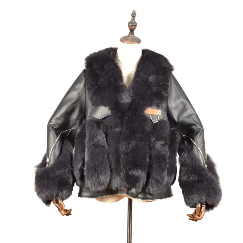 leather winter coat