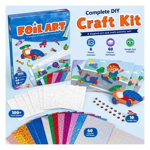 Kit d'activités créatives DIY pour enfants sur le thème de la faune forestière, avec autocollants en mousse métallisés et feuilles de métal, activité créative sans écran, surprise d'anniversaire - Product Image 4