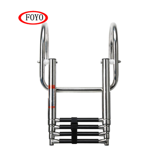 FOYO Echelle de bateau ponton à <span class=keywords><strong>4</strong></span> <span class=keywords><strong>marches</strong></span> en gros Echelle de pont de bain personnalisée à usage intensif <span class=keywords><strong>avec</strong></span> pédale Echelle de main courante - Product Image 1