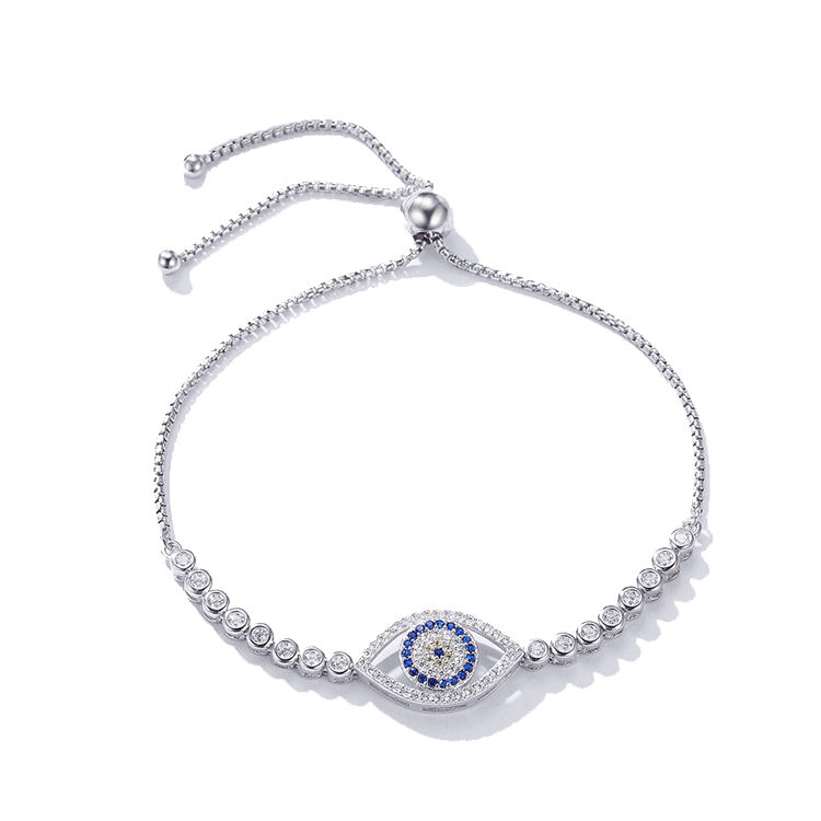Blue Evil Eye Bracelet Tennis Diamond Bracelet Zircon Cubic Zirconia Bracelet 