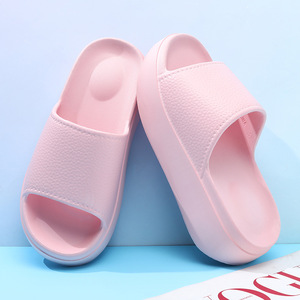 Sandalias de Mujer de Color Sólido, con Suela Gruesa Antideslizante de EVA, para el Hogar o la Playa, Color Verde Claro, Punta Redonda, Casuales, para el Verano - Product Image 3