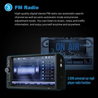 Suministro directo de fábrica 7 pulgadas 2DIN Car Stereo Video DVD Radio Player con BT Mirror Link Control remoto USB